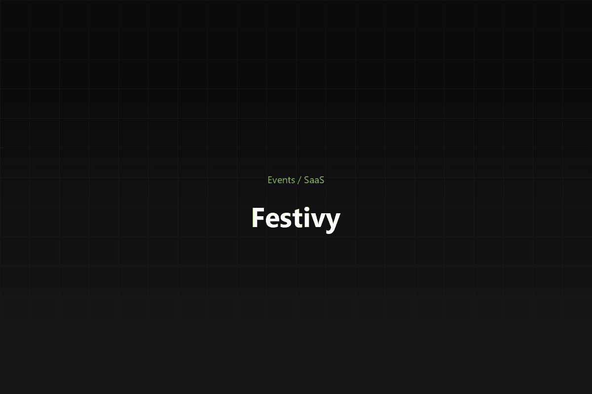 Festivy — All-in-one AI-powered digital event planning platform.