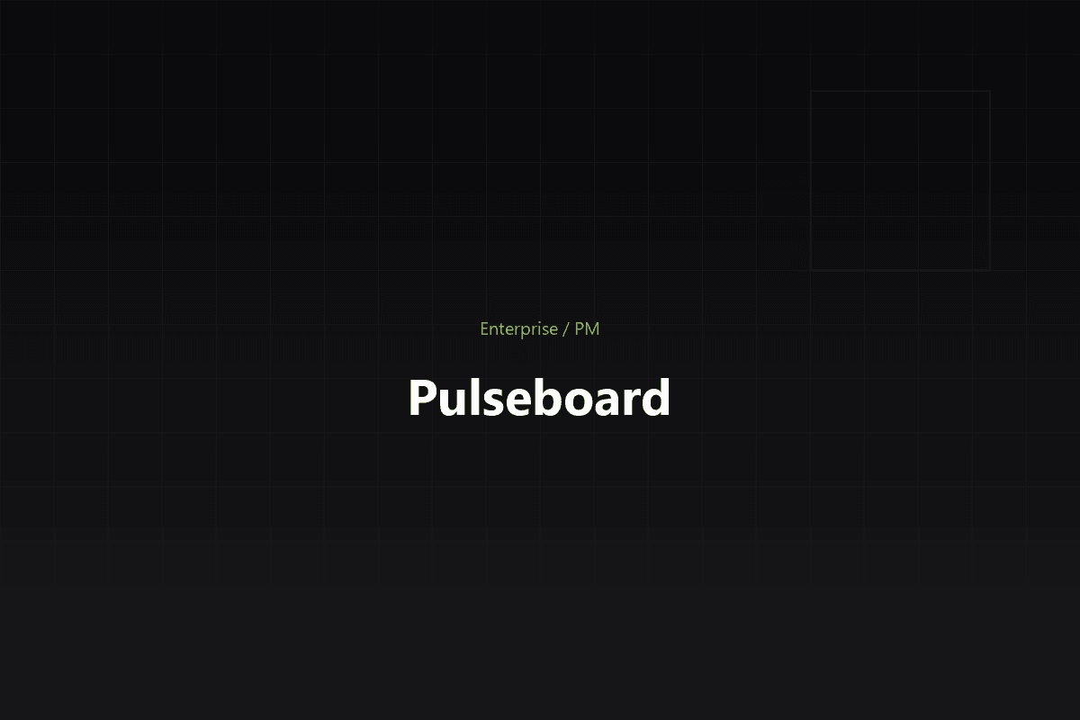 Pulseboard — Enterprise project management with built-in financial tracking.
